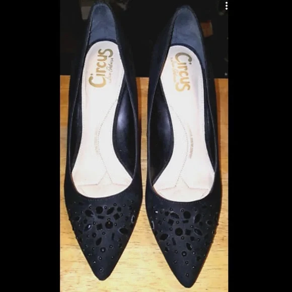 Sam Edelman Circus Black, Suede, Closed-toe Heels sz 6.5 BARELY WORN! - Picture 7 of 9
